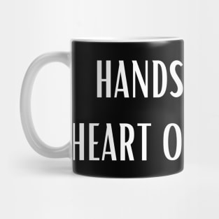 Hands In Clay Heart On Display Mug